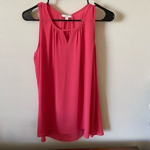 Pleione Brand Pink Tank Top with Keyhole